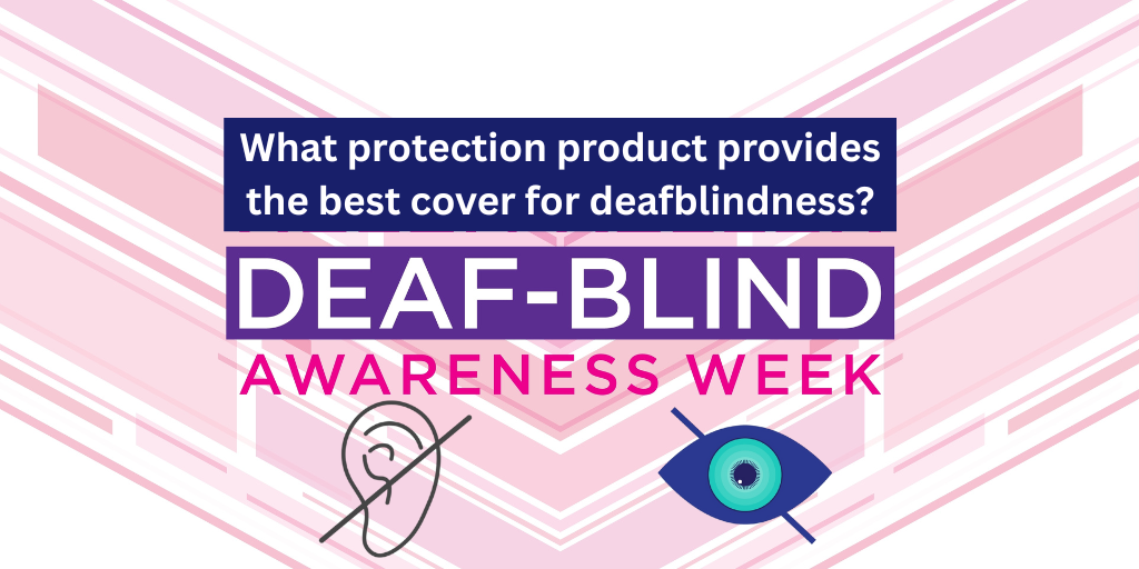 What protection product provides the best cover for deafblindness?
