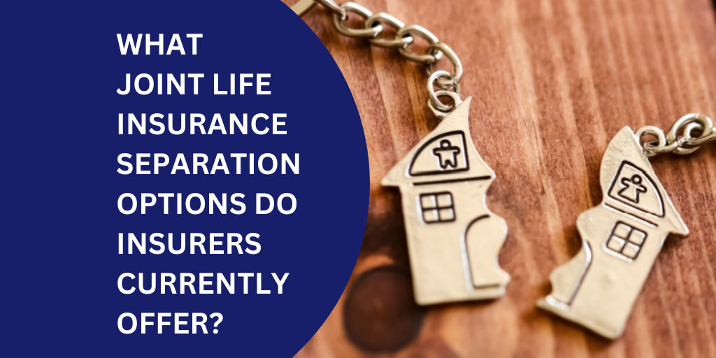 What joint life insurance separation options do insurers currently offer?