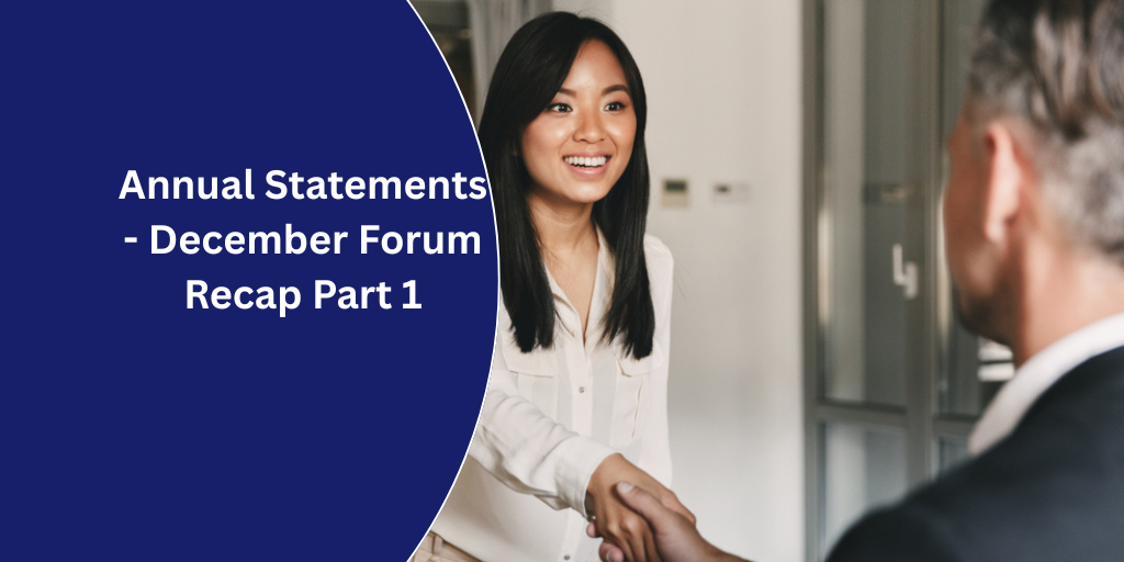 Annual Statements – December Forum Recap Part 1