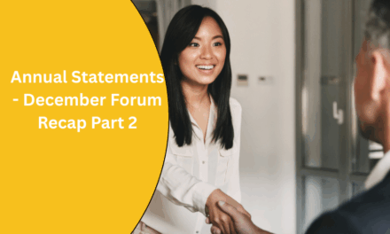 Annual Statements – December Forum Recap Part 2