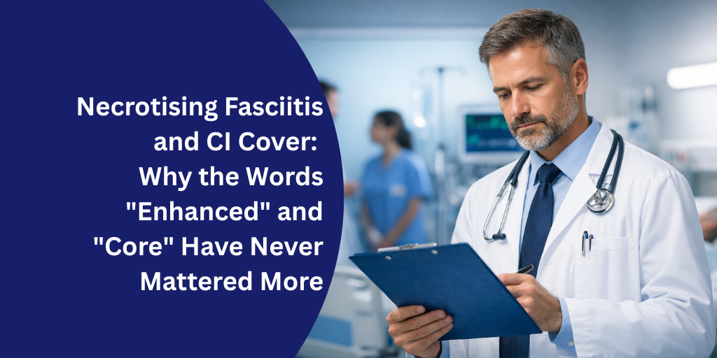 Necrotising Fasciitis and CI Cover: Why the Words “Enhanced” and “Core” Have Never Mattered More