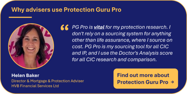 Running a Legacy Critical Illness Comparison in Protection Guru Pro